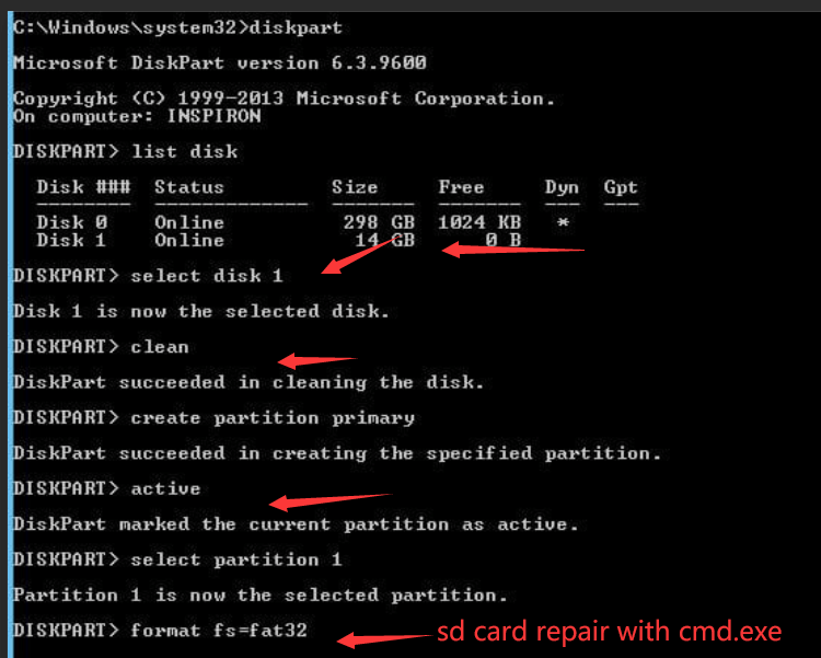 ChkDsk to repair SD Card Not recognized