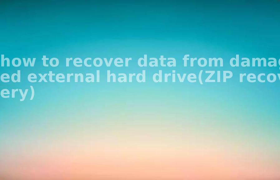 how to recover data from damaged external hard drive(ZIP recovery)2