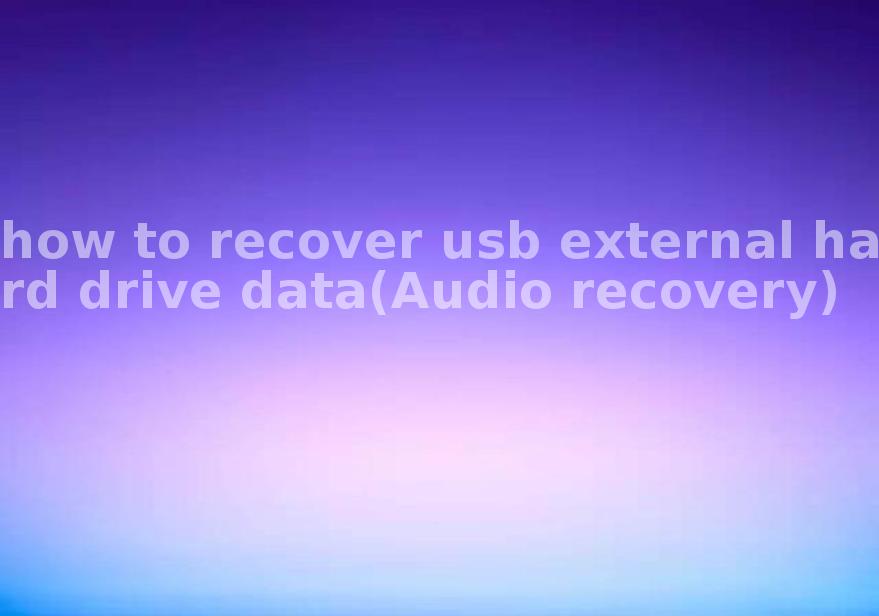 how to recover usb external hard drive data(Audio recovery)2