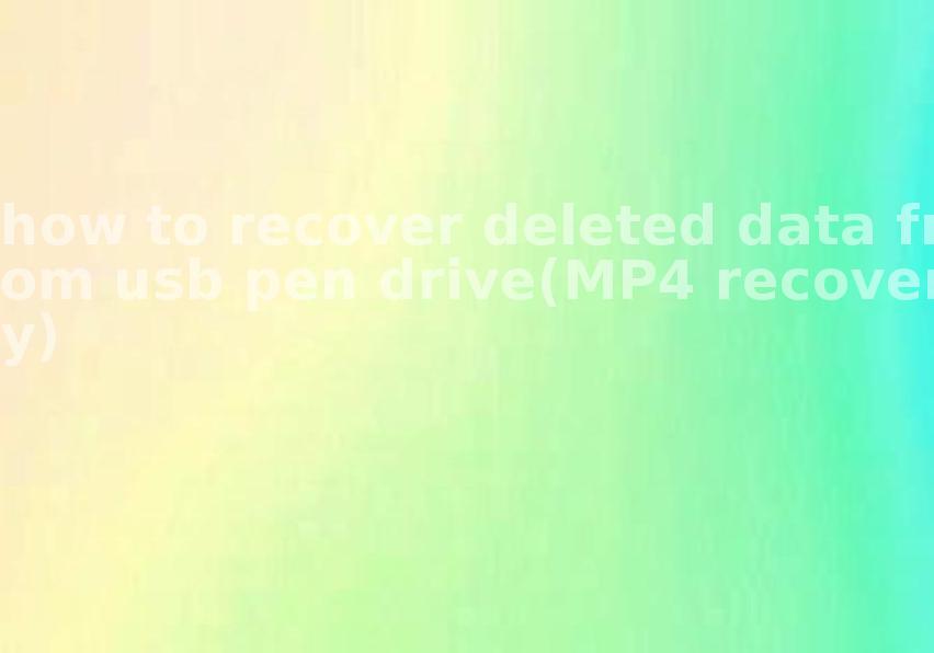 how to recover deleted data from usb pen drive(MP4 recovery)2