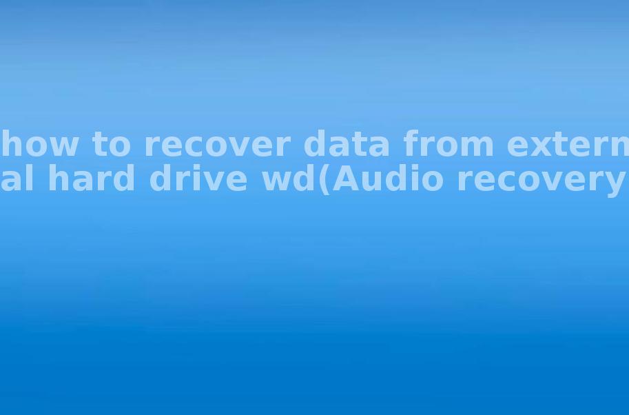 how to recover data from external hard drive wd(Audio recovery)2