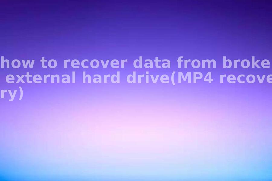 how to recover data from broken external hard drive(MP4 recovery)2