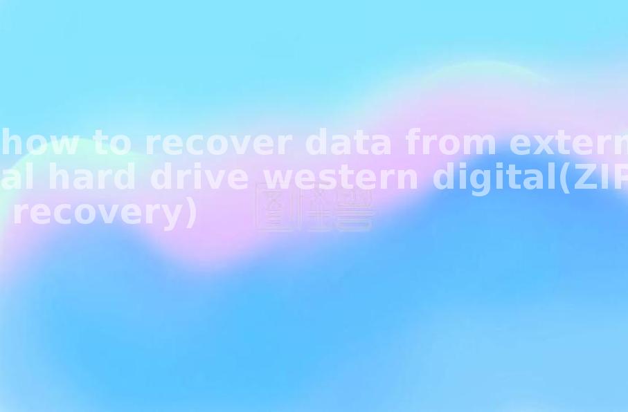 how to recover data from external hard drive western digital(ZIP recovery)2