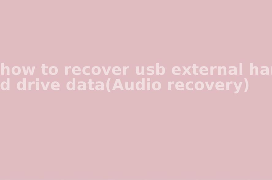 how to recover usb external hard drive data(Audio recovery)1