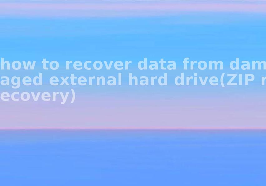 how to recover data from damaged external hard drive(ZIP recovery)1