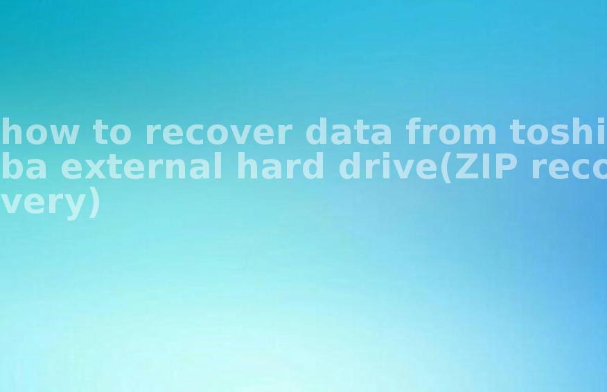how to recover data from toshiba external hard drive(ZIP recovery)2