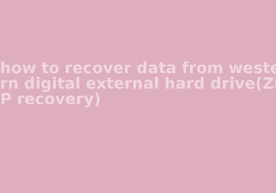 how to recover data from western digital external hard drive(ZIP recovery)2