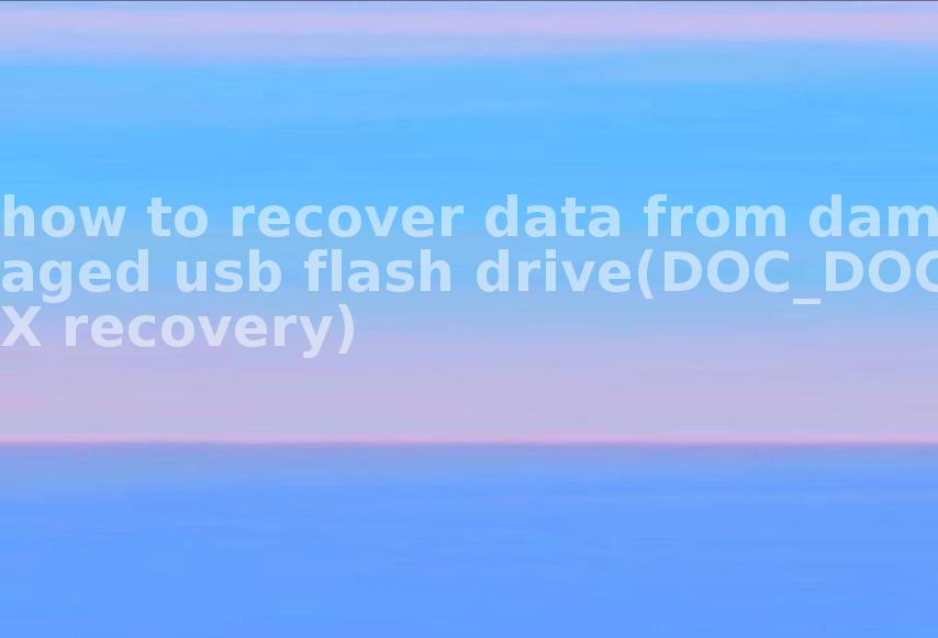 how to recover data from damaged usb flash drive(DOC_DOCX recovery)1