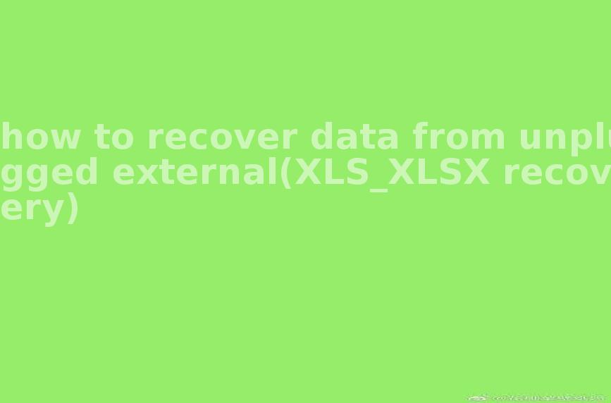 how to recover data from unplugged external(XLS_XLSX recovery)1